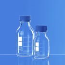 Laborflasche 100 ml mit passenden Verschluss, DIN EN ISO 4796-1, Gewinde GL-45